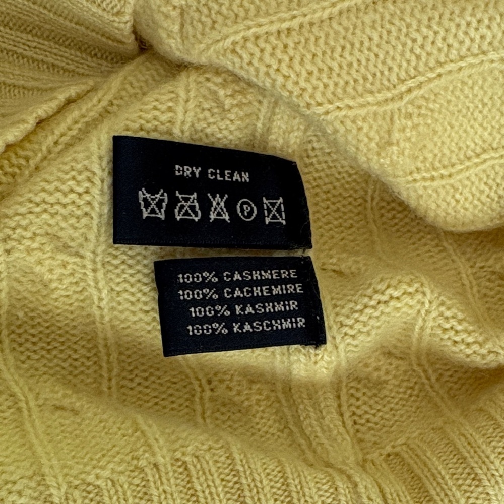 Ralph Lauren Pale Yellow Cable Crewneck Sweater - Picture 4 of 7